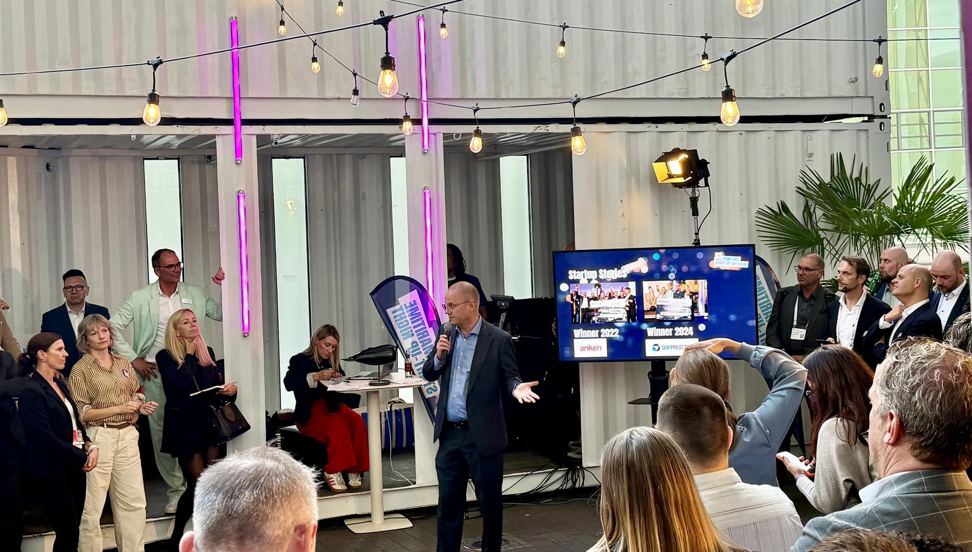 Kristinn Aspelund giving a speech